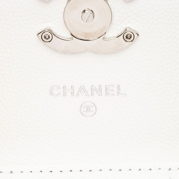 Chanel Caviar Leather Enamel Coco Clutch on Chain - Picture 8 of 14